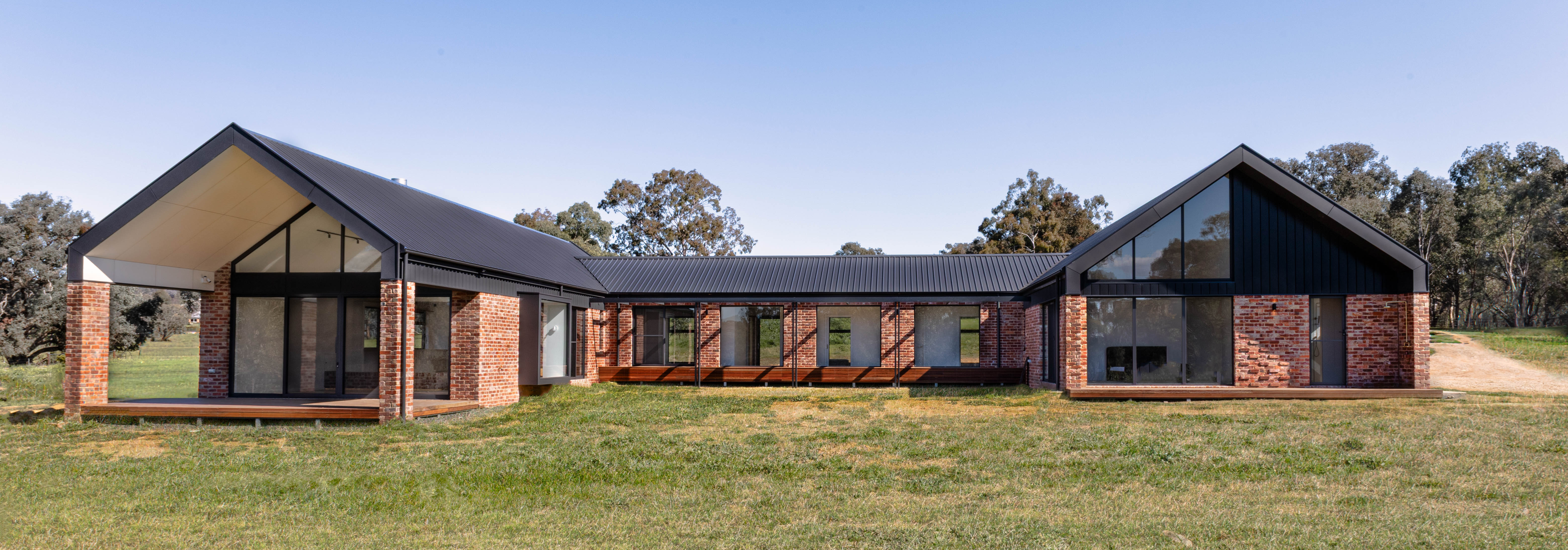 Custom rural home exterior